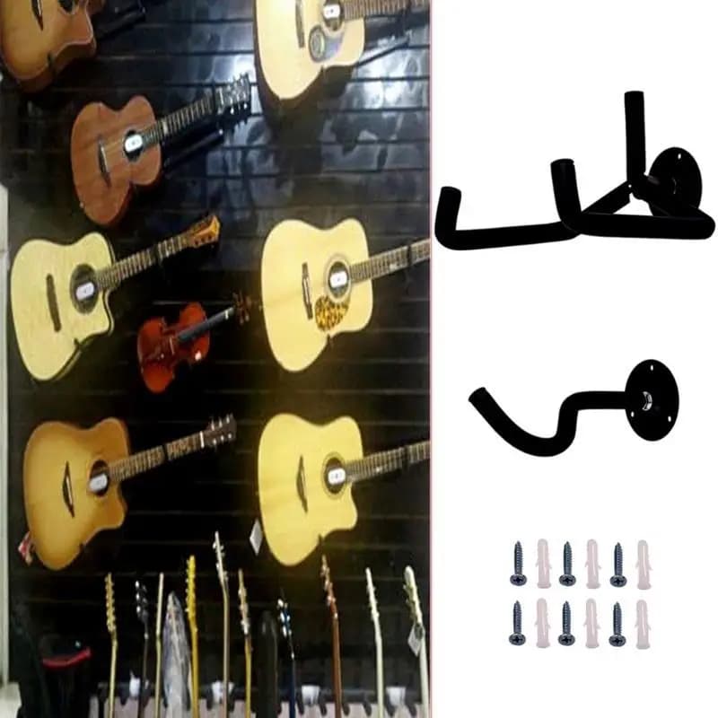 652F Guitar Ukulele Wall Hanger Wall Horizontal Guitar Holder Bass Stand Rack Hook