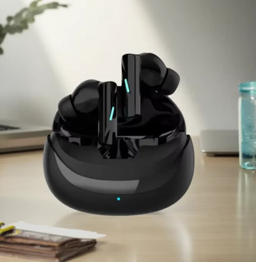 Auricolari Wireless TWS Originali, Cuffie Stereo Sportive HiFi Impermeabili con Microfono, Auricolari True Wireless per Ufficio, Lavoro e Viaggi