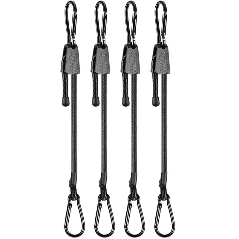 ABZS Heavy Duty Outdoor Adjustable Elastic Bungee Cords 4Pcs With Hook For Luggage Straps For Cargos Camping Rope