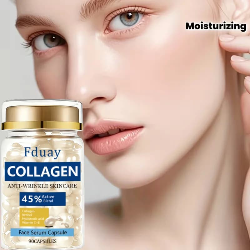 Vitamin E serum capsules, Vitamin C+E serum - contains retinol and vitamin C, moisturizing, refreshing and non-greasy.