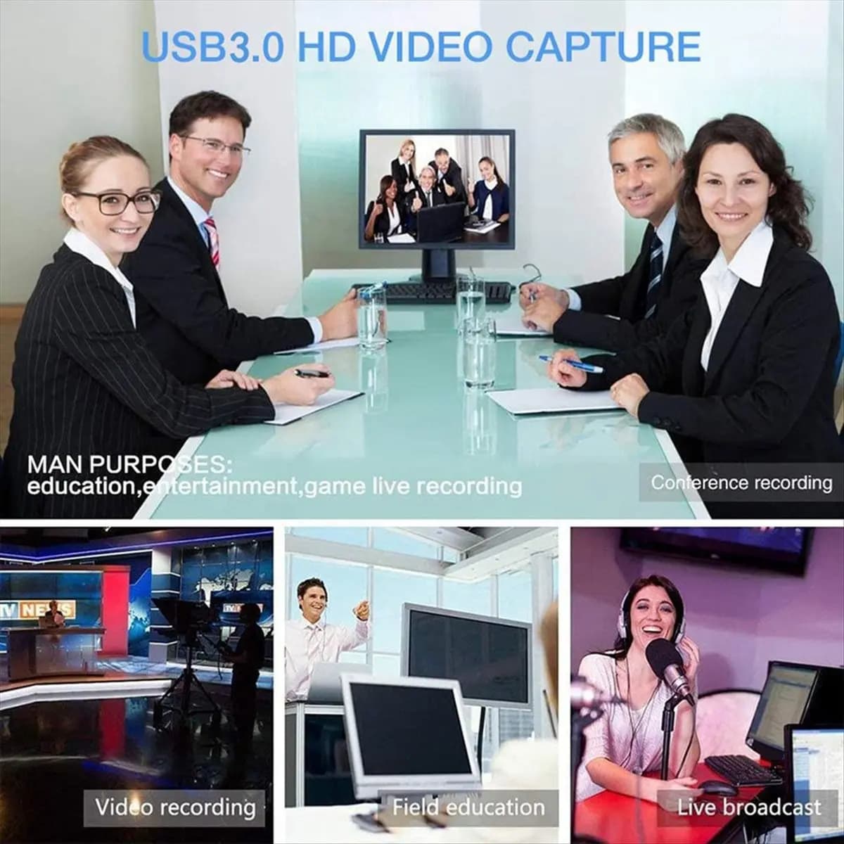 NUOVA scheda di acquisizione video USB3.0 4K compatibile HDMI con 1080P 60fps USB tipo C registrazione per Gamingg Streaming trasmissione in diretta