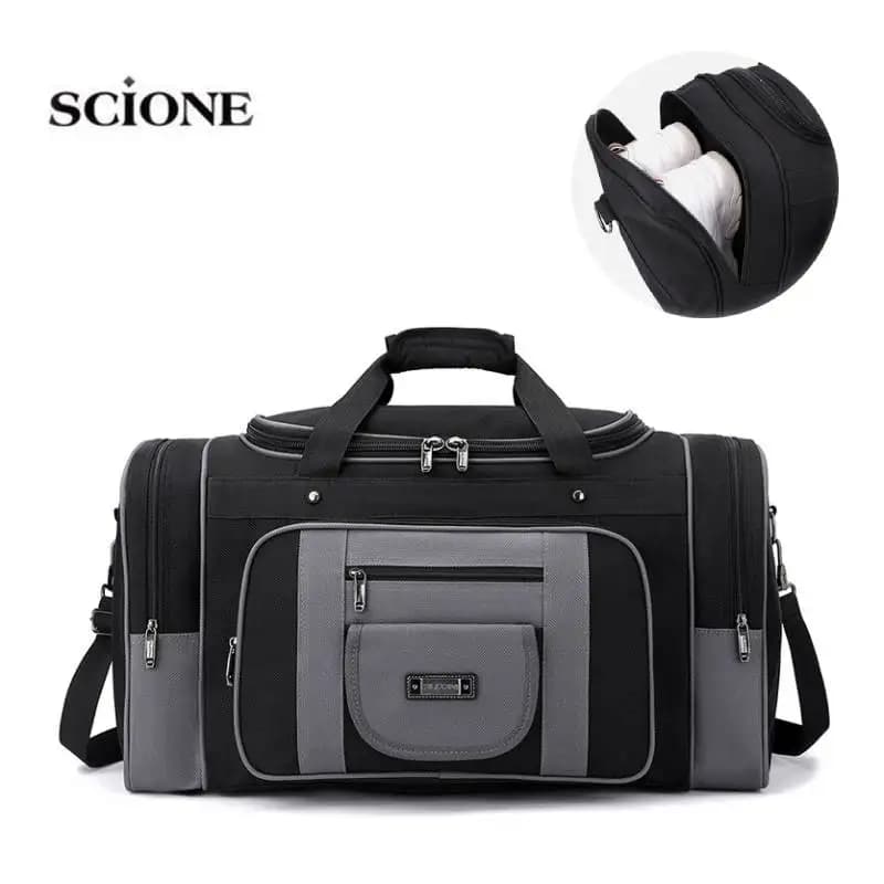 Borsa da viaggio Scarpe Tasca a tracolla da uomo Borsa a tracolla grande Sport all'aria aperta Palestra Borsa da fitness Weekender Borse da viaggio casual XA41WA