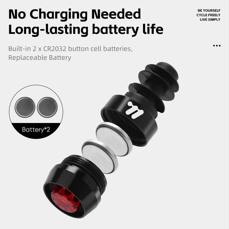 Luci per Manubrio Bicicletta WEST BIKING, Luce di Avvertimento per Impugnatura Bici, Lampada Indicatrice di Sicurezza Impermeabile, Accessori per Ciclismo
