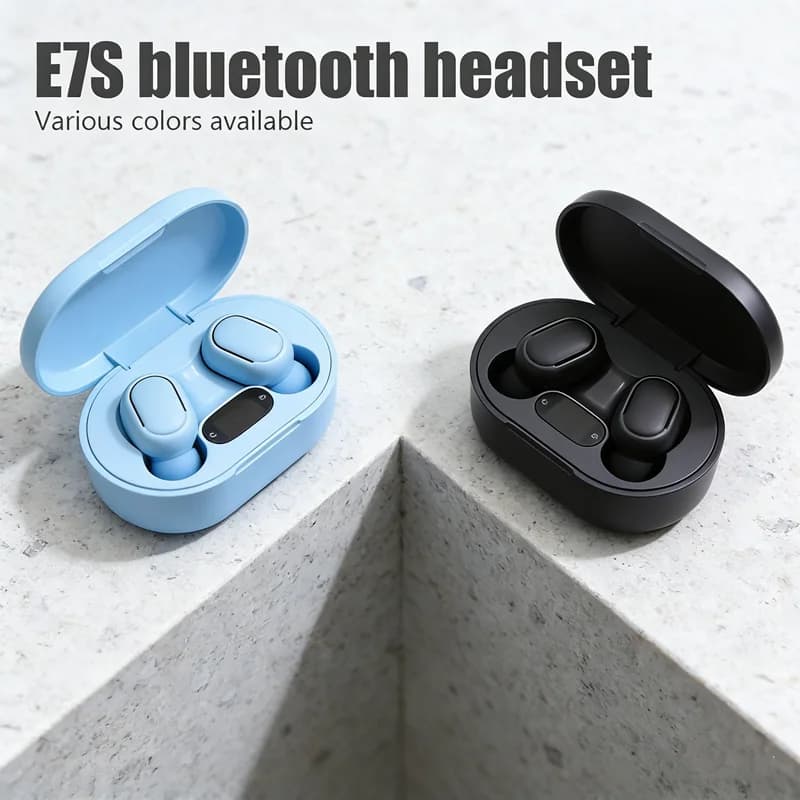 Original Bluetooth Wireless E7S headphones with Microphone, LED Display, TWS Headphones