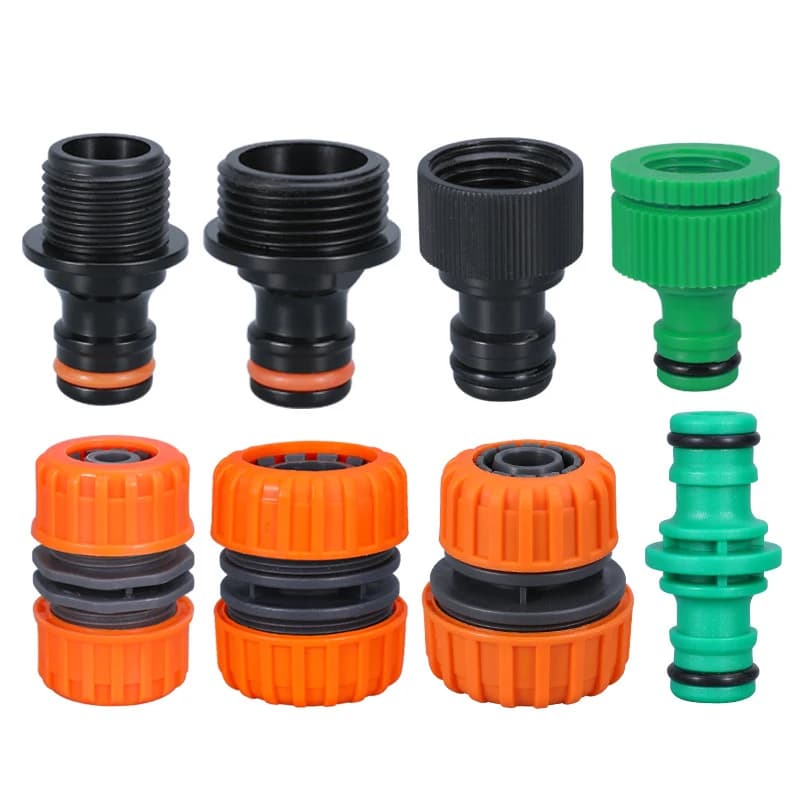 Plastic 3/4 Inch Male Coarse Thread Quick Connect Nipple Adapter For Washing Machine Car Wash Water Hose Conversion Connector