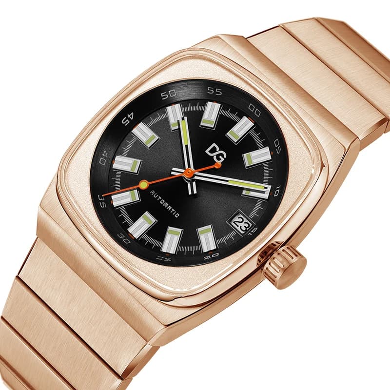DANIEL GORMAN Orologio da uomo in acciaio inossidabile con calendario aziendale caldo Orologio automatico con movimento meccanico automatico luminoso impermeabile