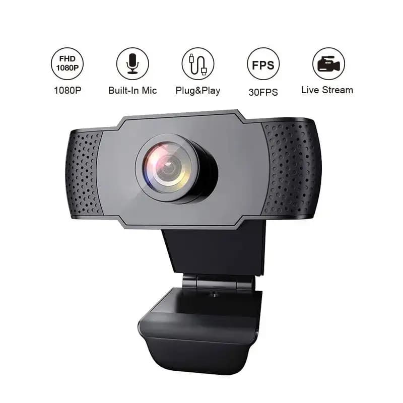 New webcam 1080P Full HD Web Camera with LED Filling Light Microphone USB Plug Web Cam for PC Computer Mac Laptop Desktop Camera