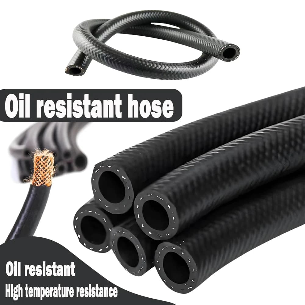 Tubo in gomma resistente all'olio per auto e moto, tubo olio diesel, intercooler, acqua, refrigerante, tubo olio 4 5 6 8 10 12 14 16 19 22 mm