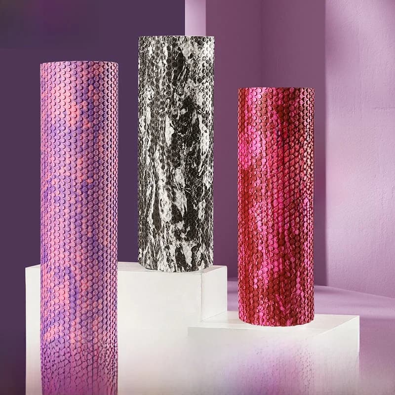 Rubber Roller for Women, Professional for Yoga and Muscle Relaxation, 60cm 45cm, Black White Pink Purple, EVA Material