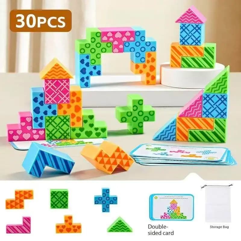 Giochi di logica 3D STEM, puzzle educativi, materiali didattici per la matematica, blocchi di forme Montessori per l'interazione genitore-figlio, idee regalo.