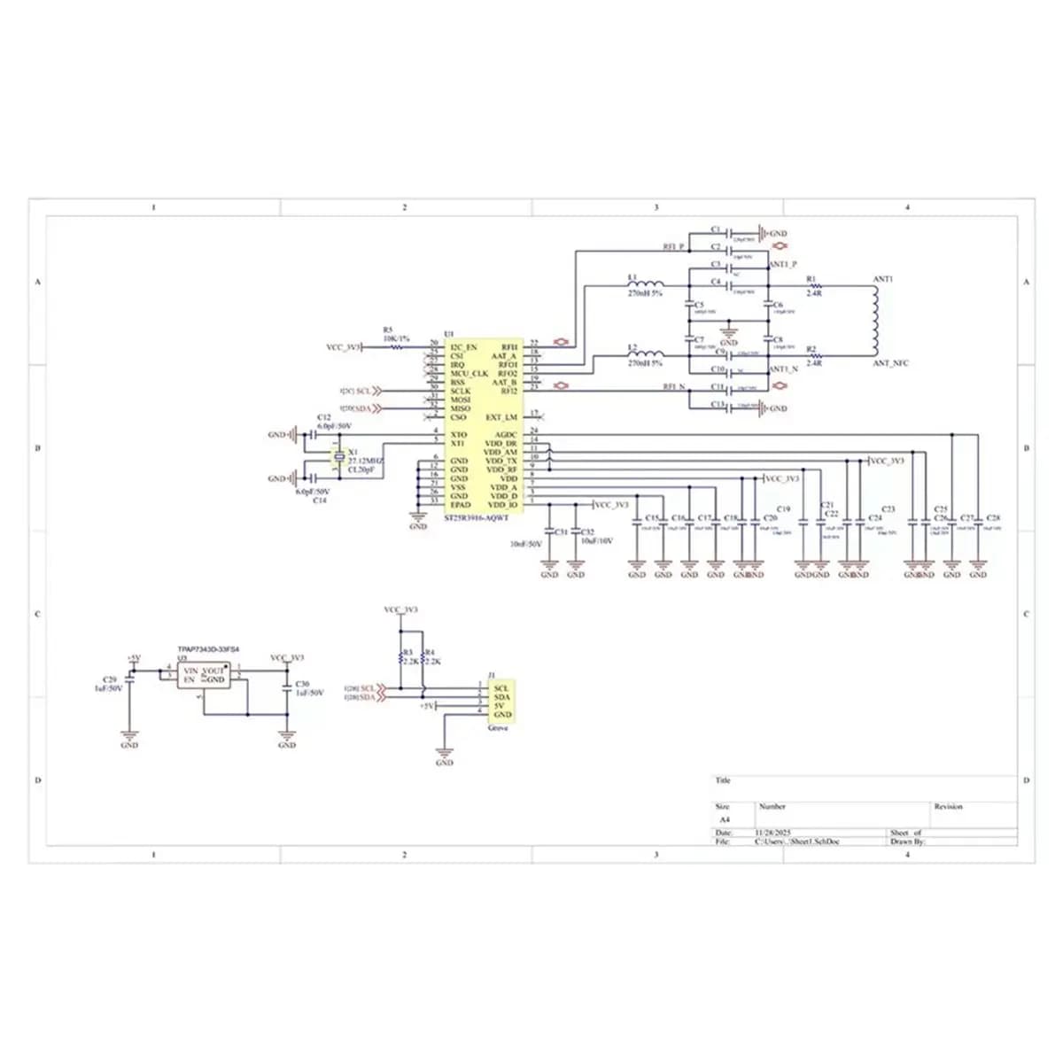 Sportsmm M5 Unit NFC RFID Reader 13.56MHz Smart Card Emulator ST25R3916 Chip for Access Control Systems