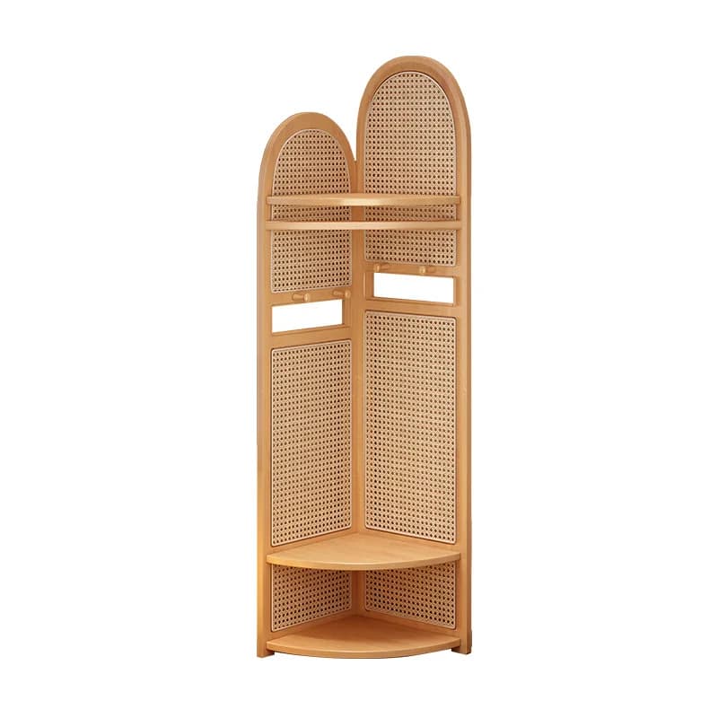 Appendiabiti Armadietto ad angolo in rattan dal pavimento al soffitto Appendiabiti ad angolo Appendiabiti da soggiorno multifunzionale Stora