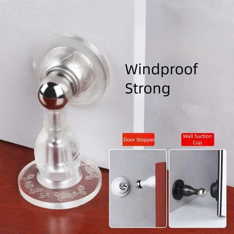 Fermaporta Magnetico in Silicone - Supporto Porta Silenzioso Anti-Collisione per Hotel e Uso Domestico