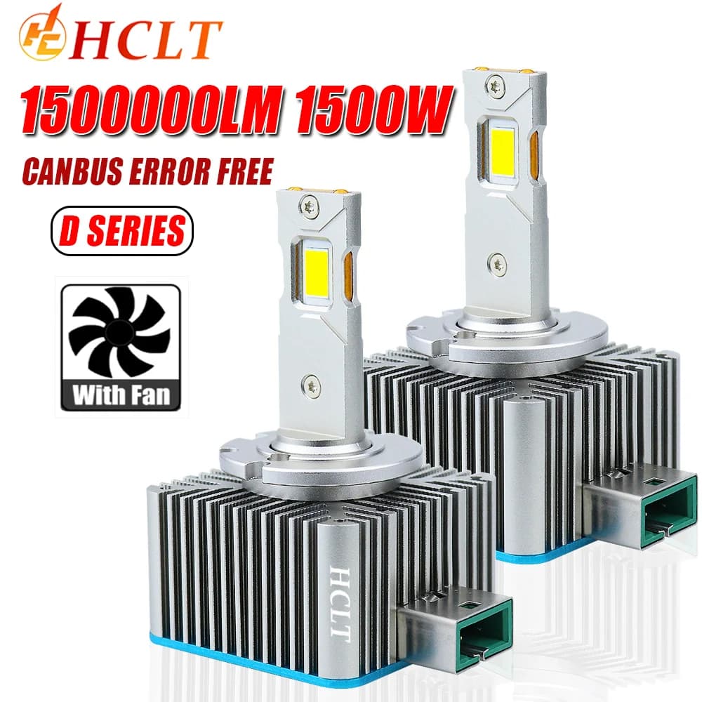 Fari LED D3S D1S per Auto con Canbus per Ballast D2S D4S D8S, Lampadine LED HID D1R D2R D3R D4R D8R Plug&Play, Luci Auto 1500W con Ventola