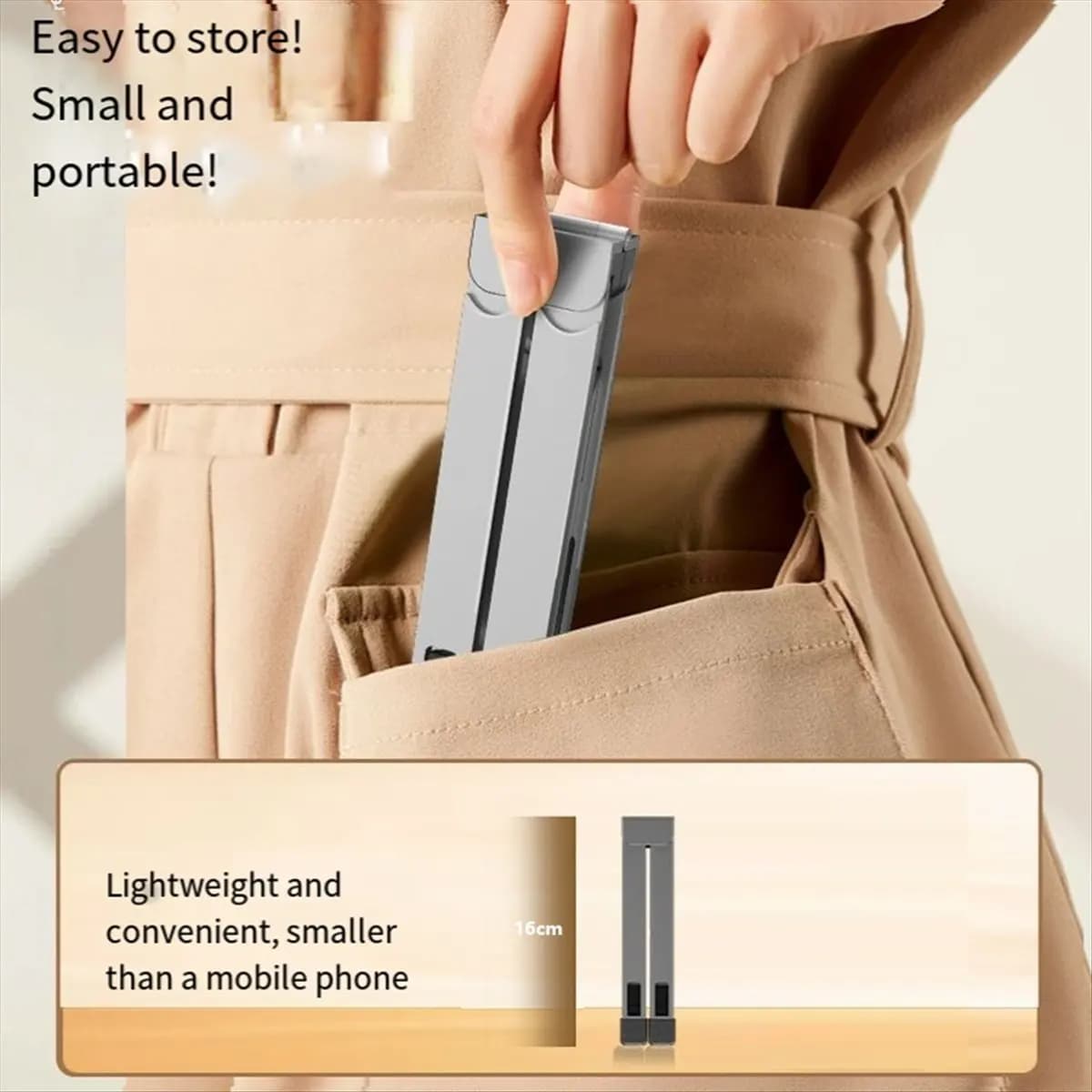 Super Sale Laptop Stand Foldable Storage Portable Computer Base Heightening Heat Dissipation Stand Dark Grey