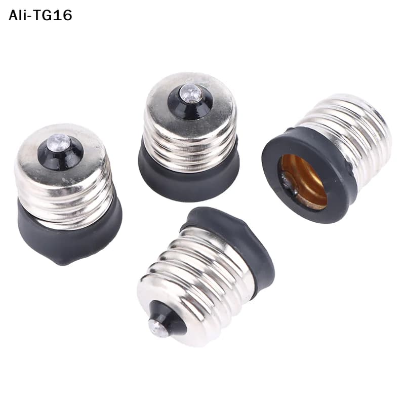 【Ty2】【S11】2 Pezzi Adattatore Portalampada da E17 a E12/E14, Convertitore Base per Lampadine LED, Attacco a Vite per Lampade a Risparmio Energetico e Alogene