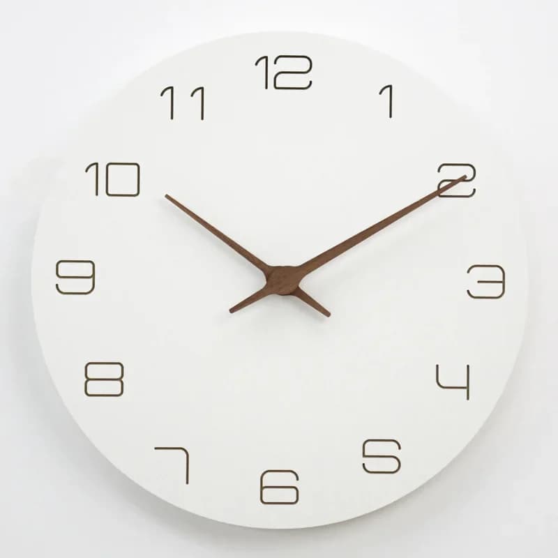 Creative Watch Nordic Wall Clock Modern Living Room Simple Home Quiet Atmosphere Wall Clock Suspended in Fashionable Wood