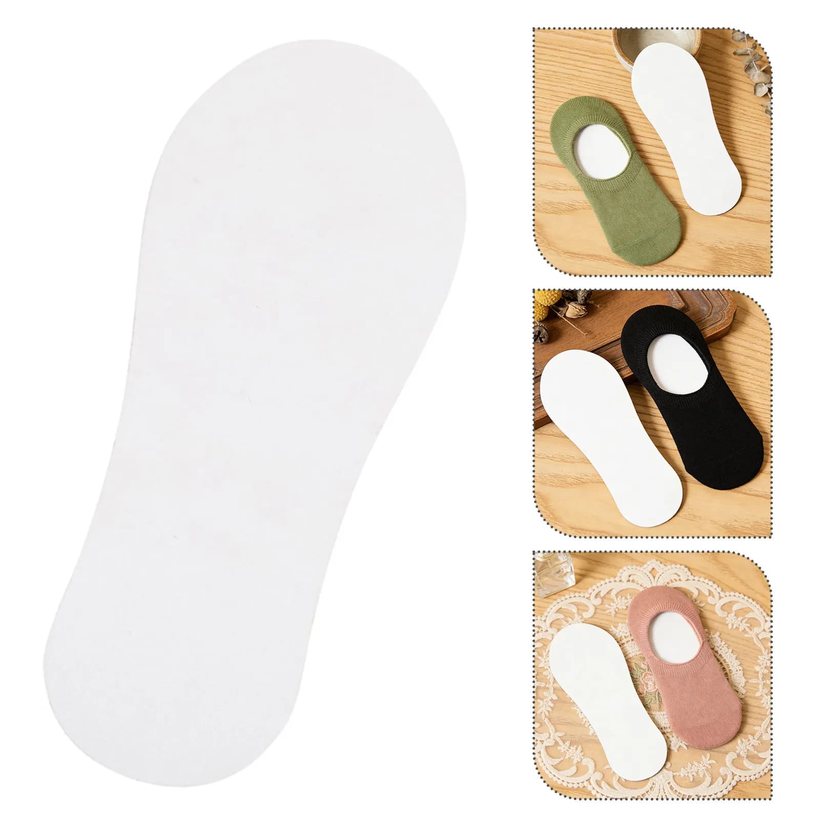 50Pcs Sock Display Cardboard Liners Smooth Low Cut Socks Organizers Sock Packing Board Socks Holder Cardboard Inserts