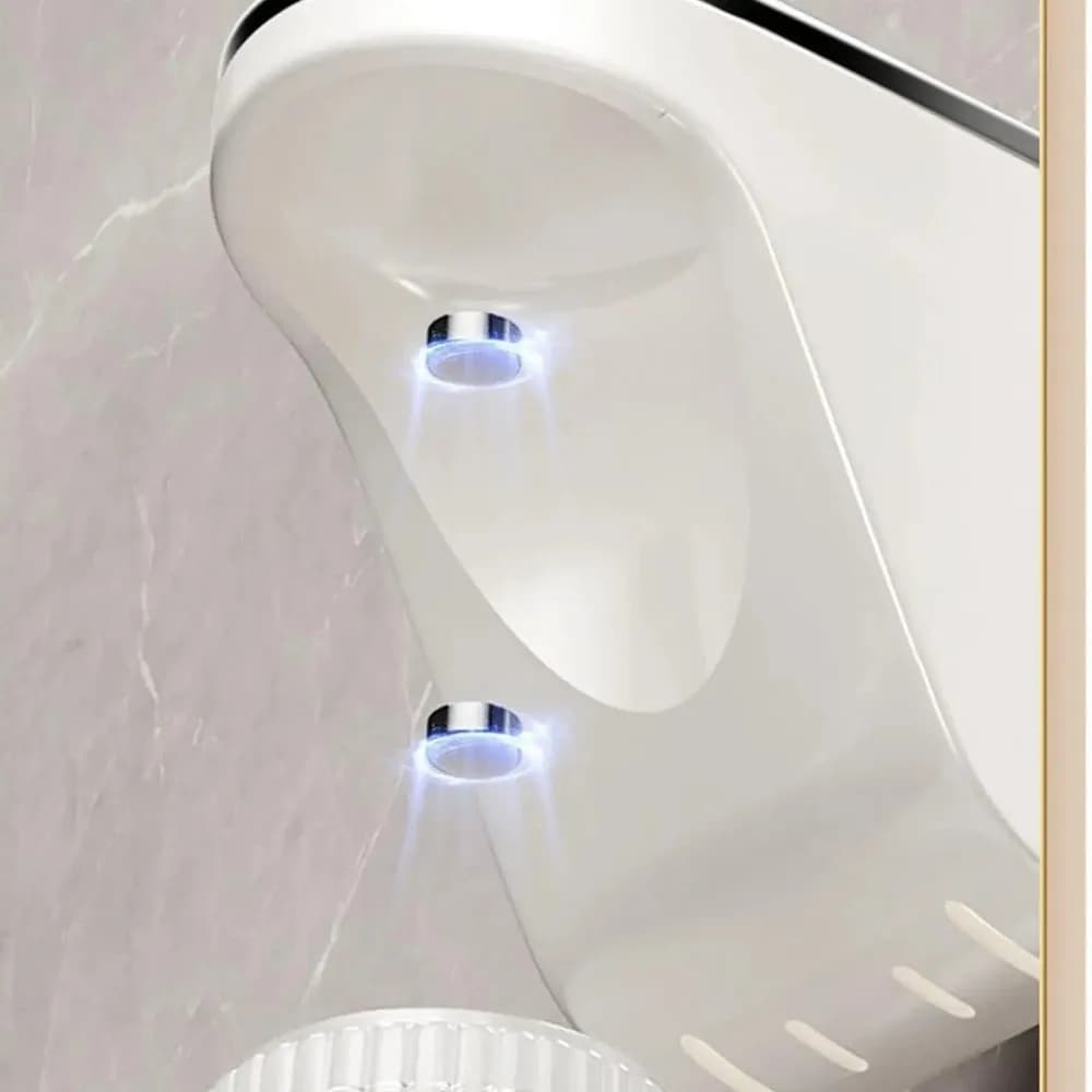 Organizzatore di stoccaggio per spazzolino da parete Porta spazzolino magnetico in ABS Dispenser per tazze per collutorio senza punzonatura per uso domestico