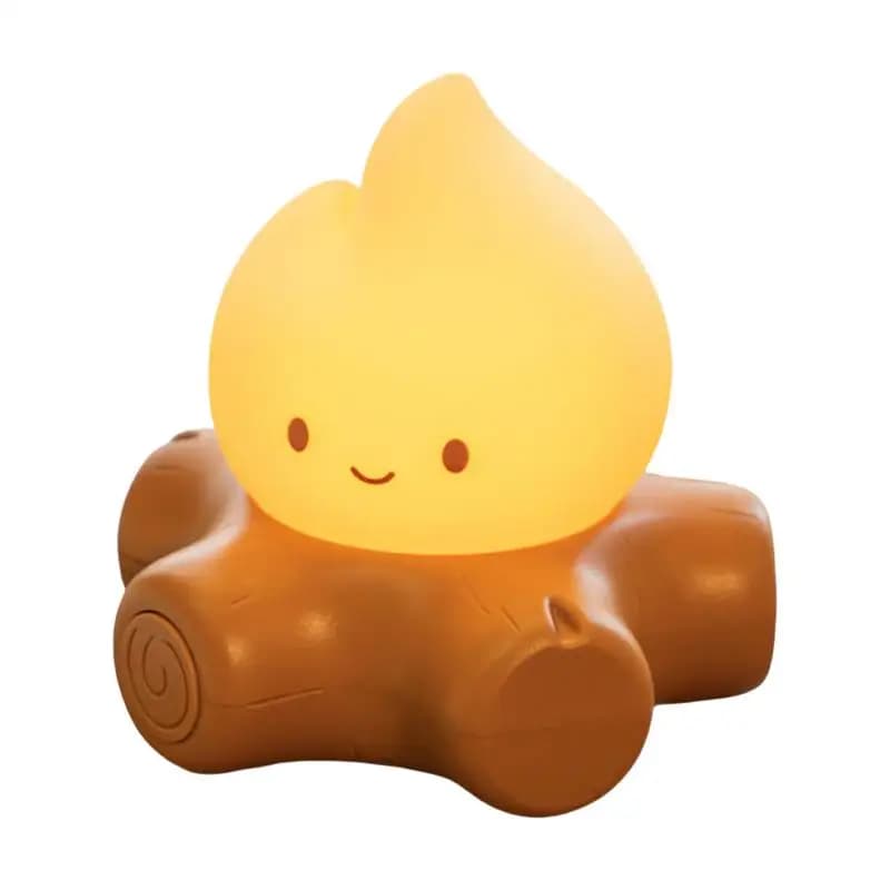 Luce di fiamma Fuoco da campo Luce notturna Lampada da tavolo ricaricabile Accessori da scrivania Decorazione domestica per soggiorno Angolo lettura Bambini