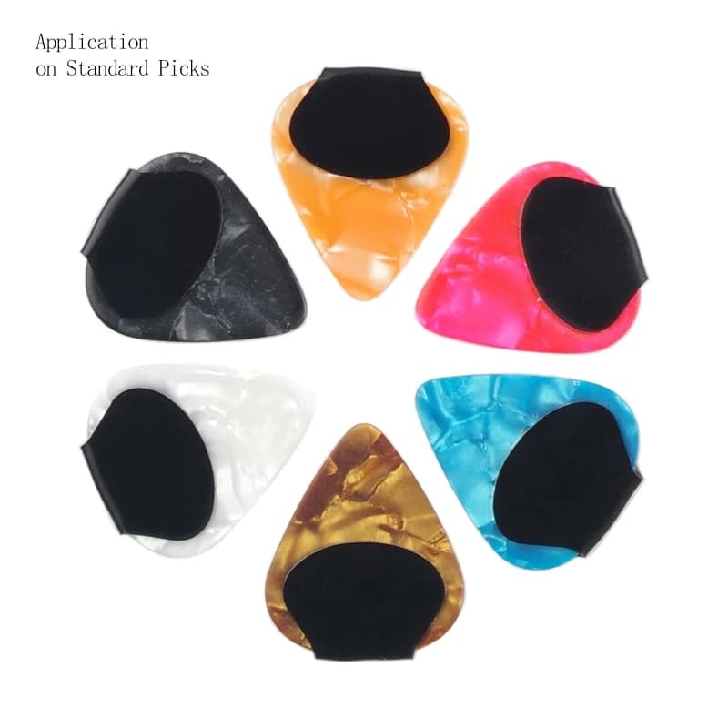 10x plettri per chitarra grande Area durevole bastone riutilizzabile sulla presa per Picks antiscivolo morbido e confortevole Picks Stop Dropping 24BD