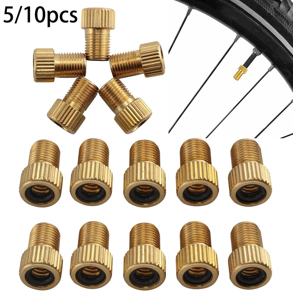 5pc/10pc Adattatori per valvole per bicicletta DV SV-Dunlop-Valvole francese a AV Adattatori per valvole per pompa per auto Accessori per bici Riparazione veicoli Sostituisci