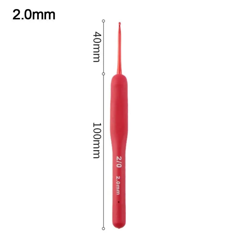 New Red Crochet Hooks Aluminum Soft Crochet Needles Yarn Weave Tool Hand Weave Tool
