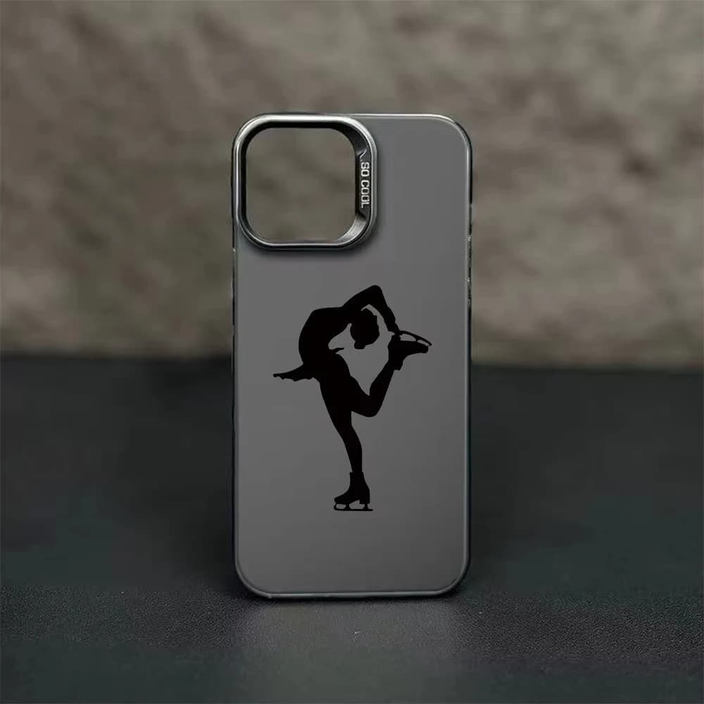 Custodia per telefono adatta con design minimalista di pattinaggio artistico per iPhone 17 Pro Max 16E 15 Pro 14 13 12 11 Mini AIR XS XR XS 8Plus anti d