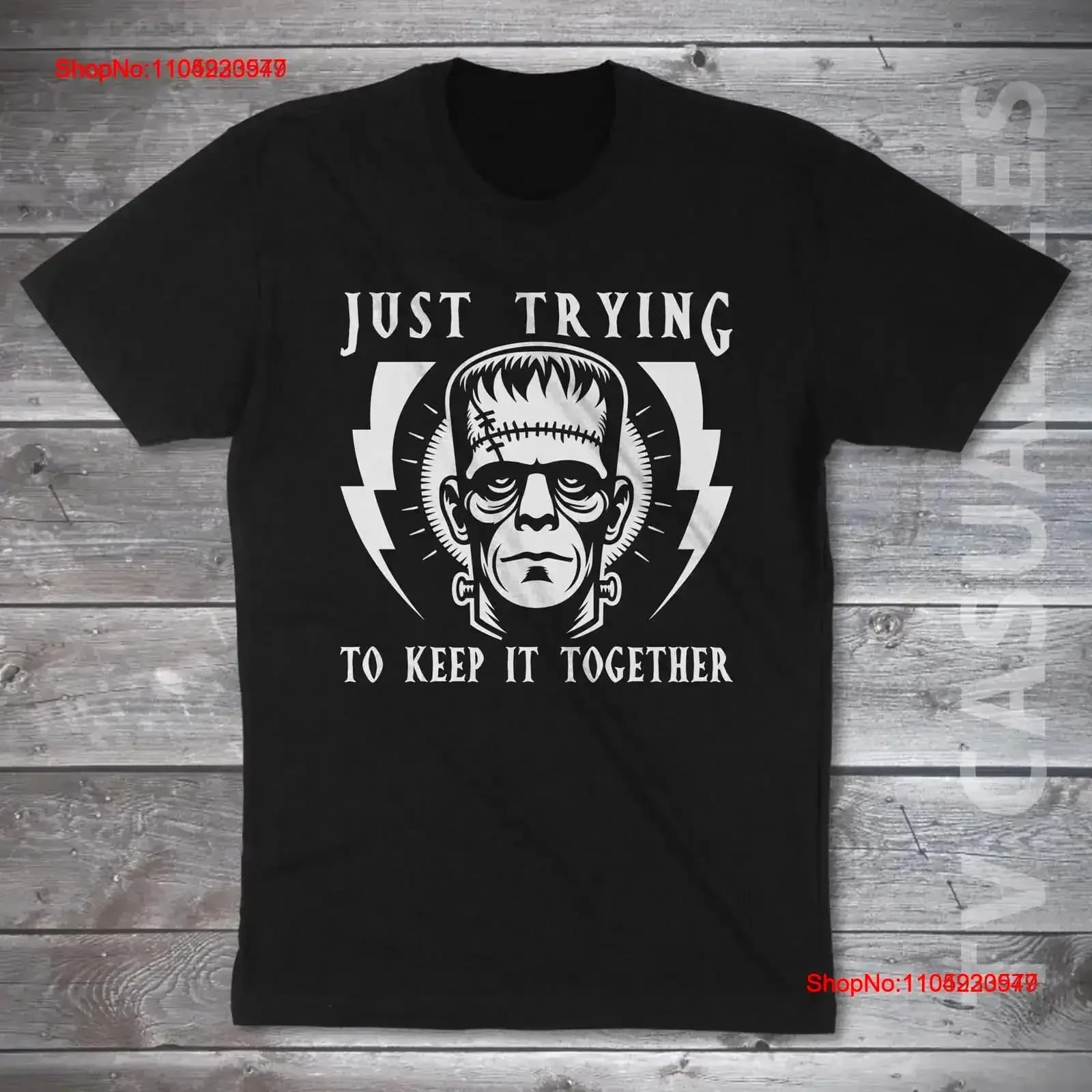 Frankenstein Prendi semplicemente per mantenere insieme T-shirt da uomo o divertenti abiti firmati con grafica vintage lavata della cultura pop horror