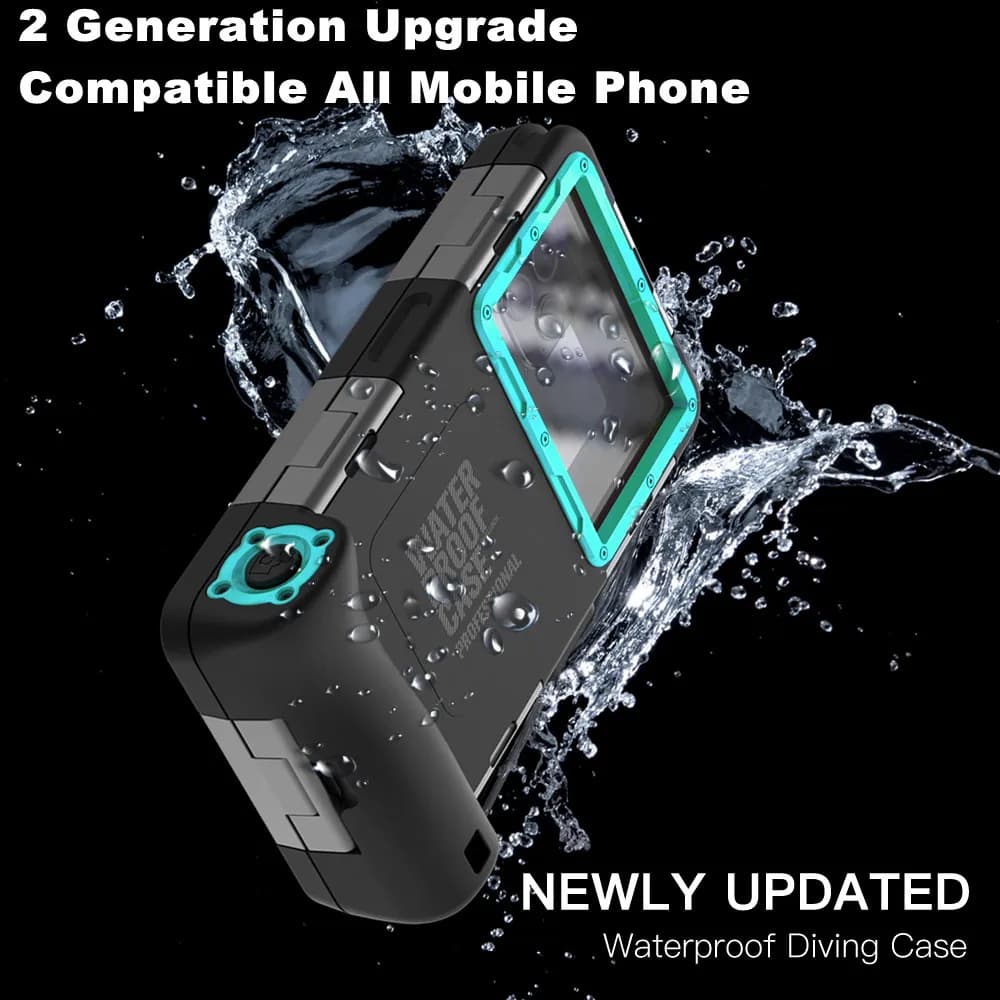 2 Generation Universal Professional Waterproof Case For iPhone 16E 15 16 Pro Max Diving 15M Depth Case For Samsung S25Edge Ultra