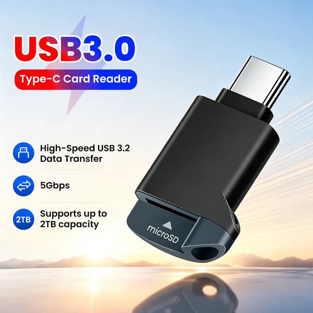 ype-C 3.0 Mini TF Card Reader External Storage Memory Card Adapter For iPhone 17 16 Laptop MacBook USB C 3.0 2.0 TF Cardreader