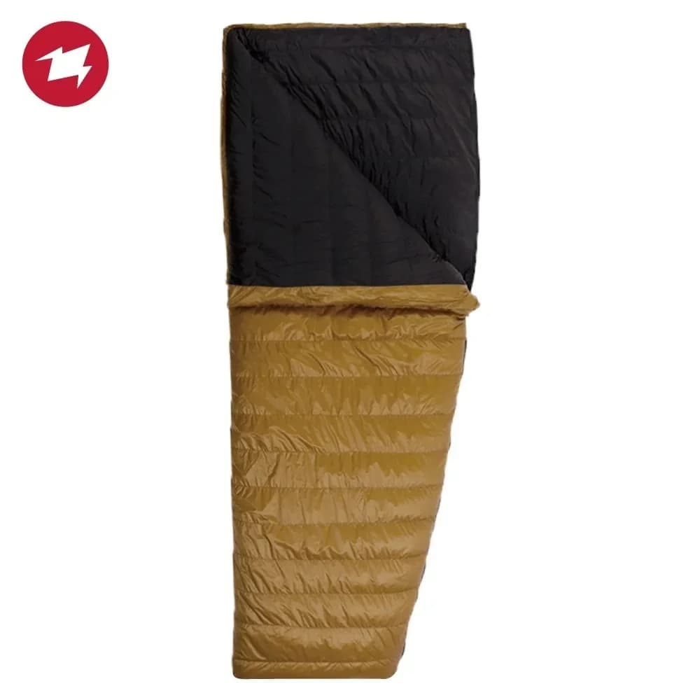 AEGIS Lightweight sleeping bag type ultralight envelope for outdoor camping hiking hammock backpack travel 800FP golden