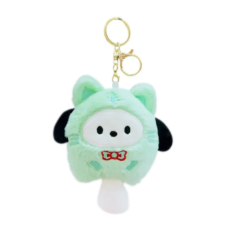 Portachiavi con ciondolo a forma di tigre Sanrio, simpatico peluche giallo Kawaii, ciondolo per borsa alla moda