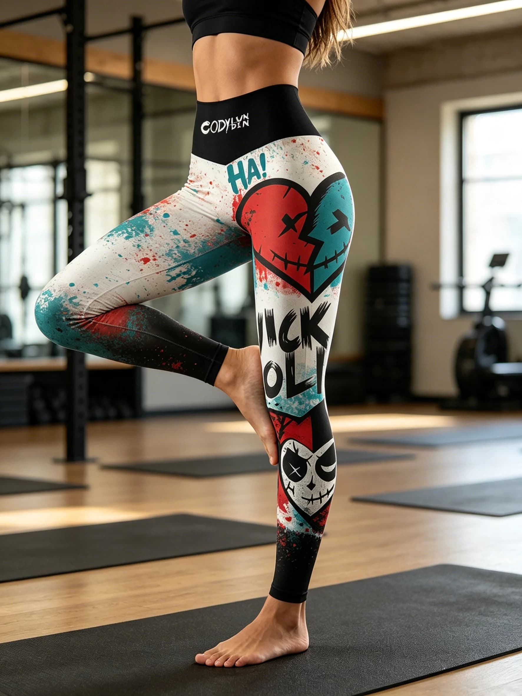 Leggings a Vita Alta da Donna, Compressivi, ad Asciugatura Rapida, Altamente Elastici e Traspiranti, con Logo Personalizzato, per Yoga, MMA, Palestra, Allenamento e Corsa