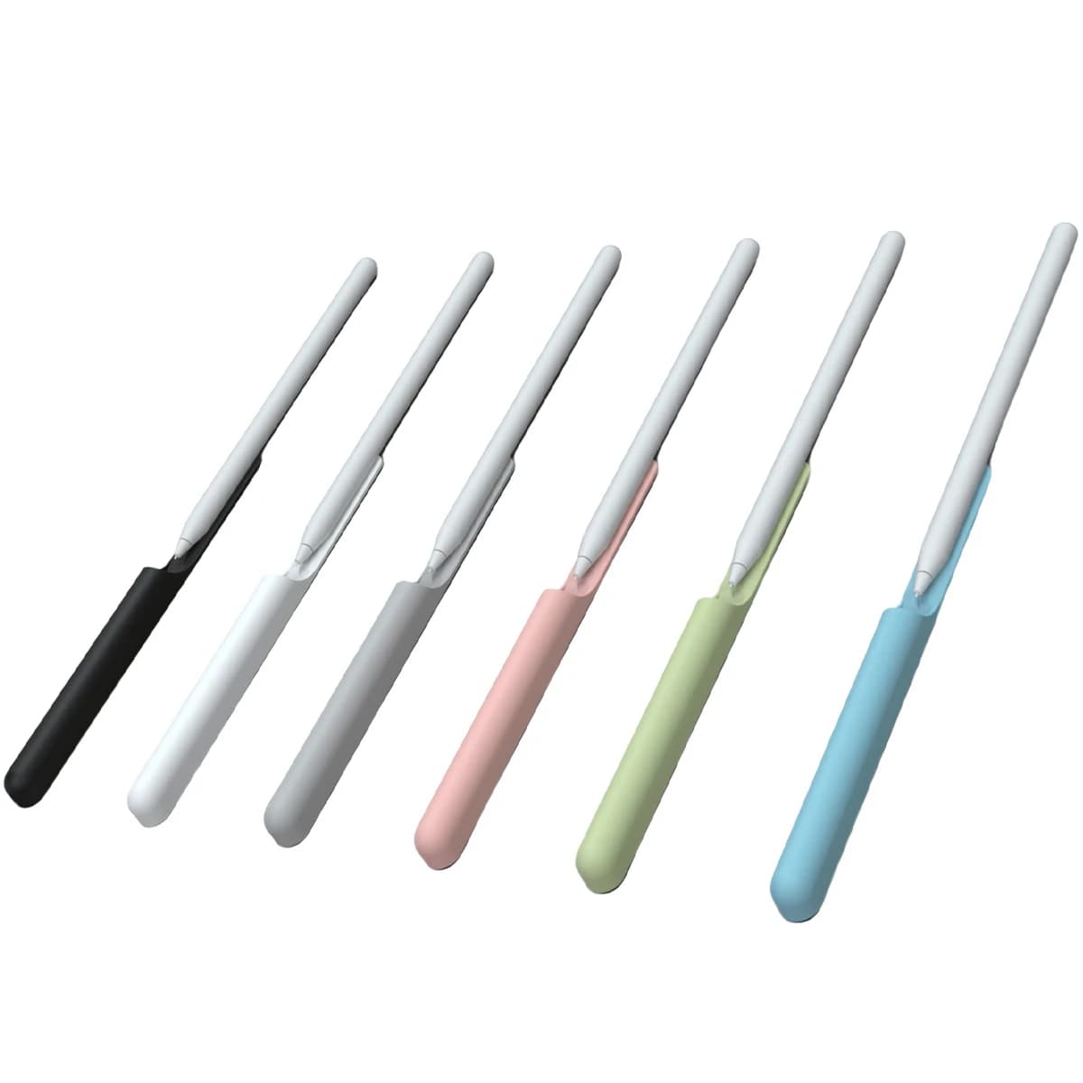 Portapenne in silicone per tablet, slot per penna stilo, ventosa morbida, supporto per penna, custodia per penna, condensatore, compatibile per Apple Pencil 2 Gen