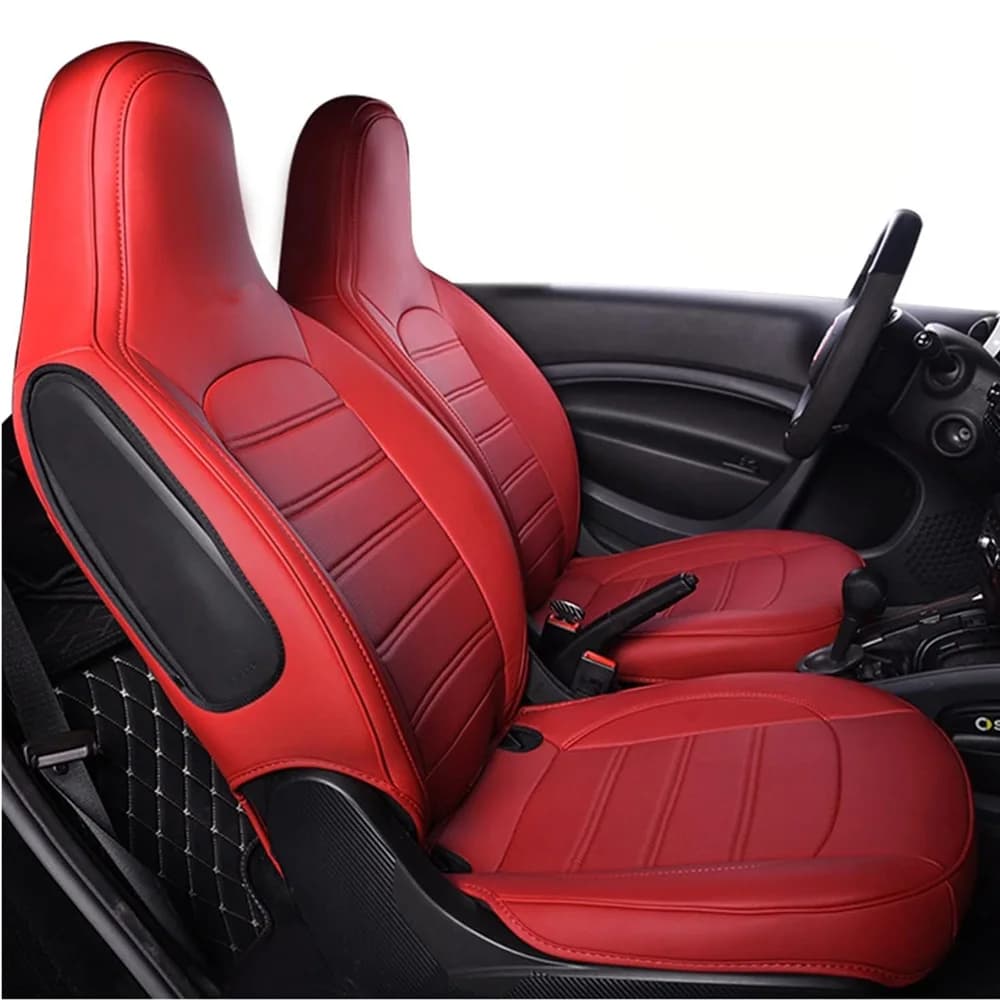 Custom Car Seat Covers 2 Seats for Smart 453 Fortwo 2019 Fully Covered Car Seat Covers Leather Bearing Car Accessories