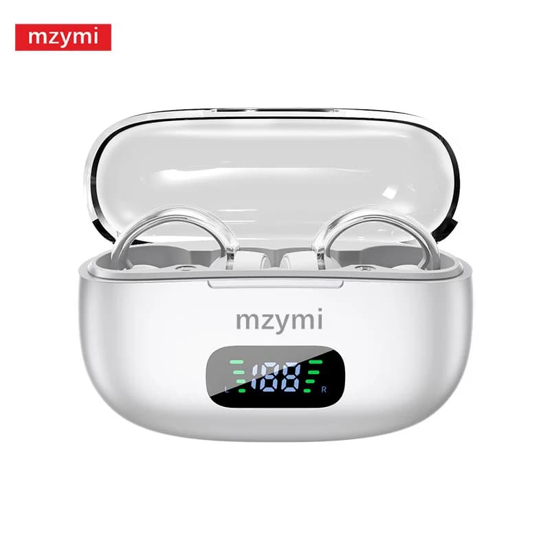 Cuffie Open Ear mzymi S39 Bluetooth 5.4, Auricolari Sportivi TWS Wireless con Display LED, Impermeabili, Compatibili con XIAOMI