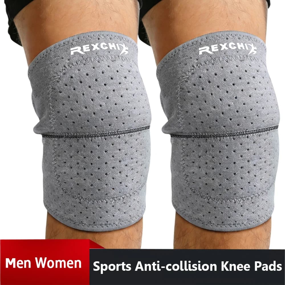 1/2 Pezzi Ginocchiere Traspiranti, Supporto per Ginocchio Rinforzato Antiurto Antiscivolo per Sport, Pallavolo, Basket, Calcio