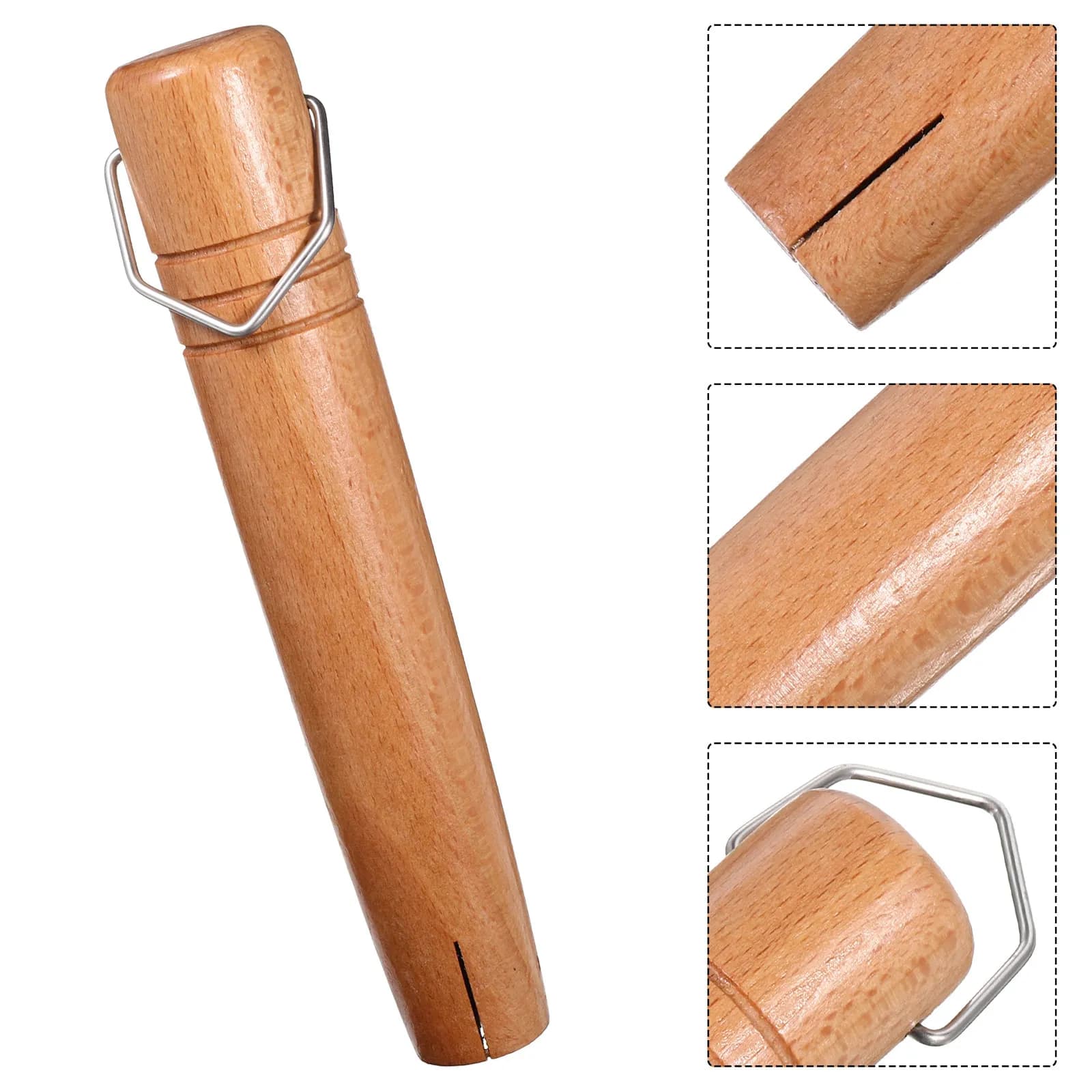 2Pcs Minimalist Japanese Wooden Pot Handle Replacement Fits Frying Pan Saucepan Wok Detachable Heat Resistant Nonslip