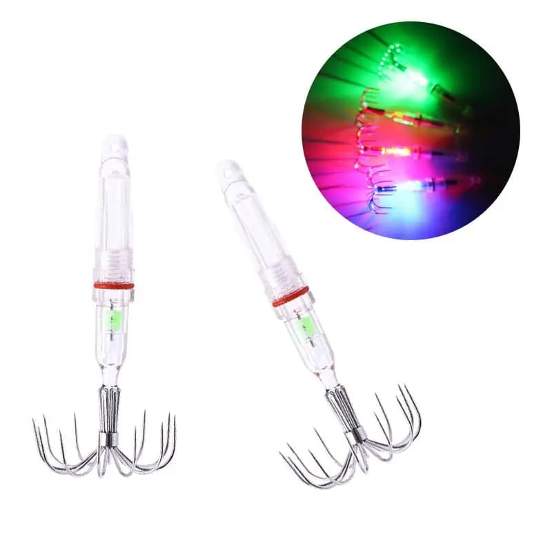 1pcs LED Luminous Electronic Squid Water Lamp Waterproof Lure Fish 8-hooks Fishing Hooks Tackle Fishing Accessories