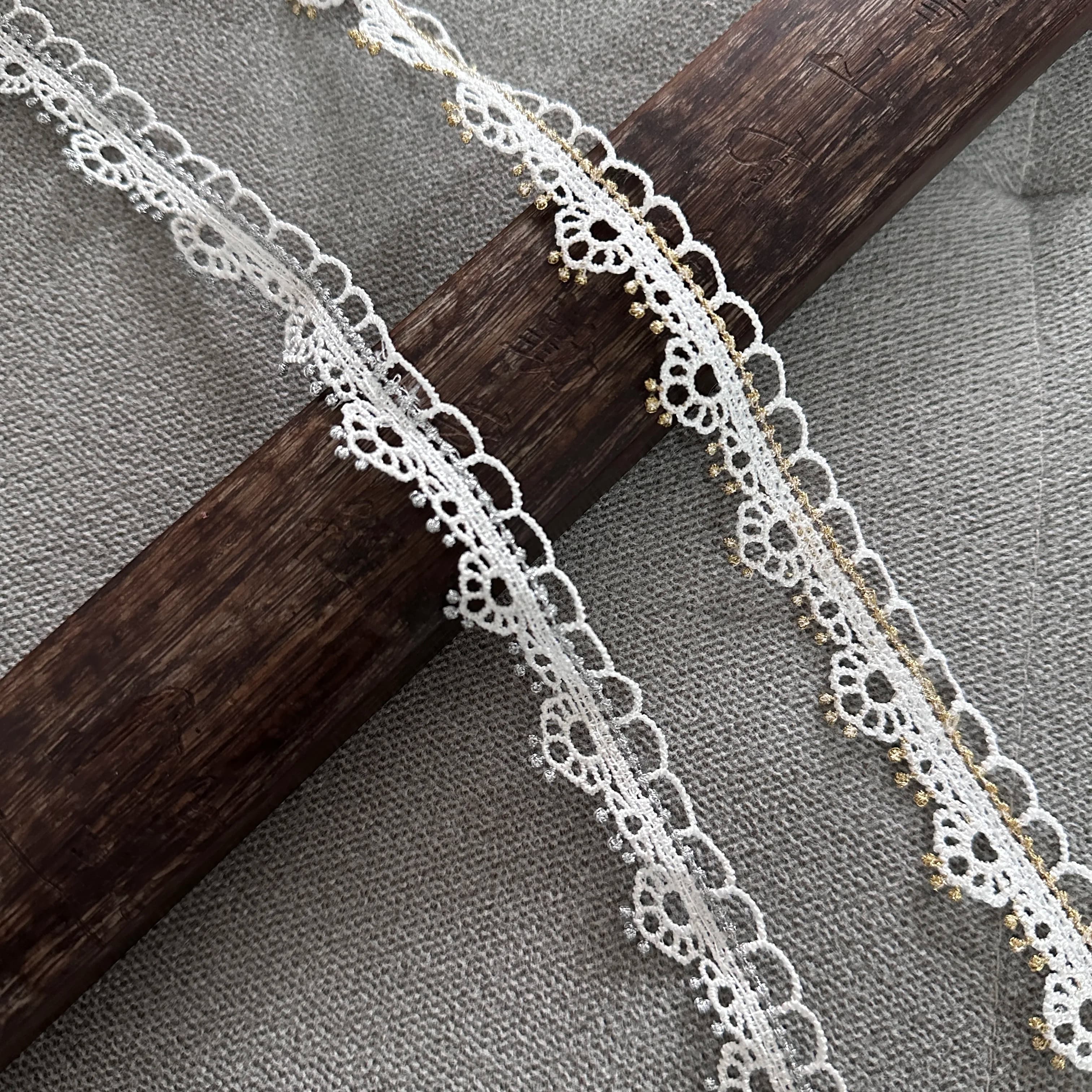 Nastri decorativi in oro e argento da 5 m/16,4 piedi per ciascuna confezione, decorazioni per accessori da bar, decorazioni fatte a mano, fai da te, cucito, abiti, artigianato.