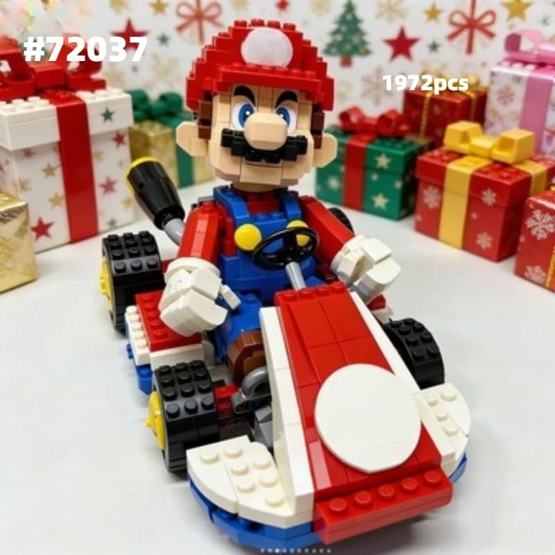 Set di Blocchi da Costruzione Modello Auto da Corsa Classica Compatibile con Particelle Legoed Adatto per Regali di Natale 72037