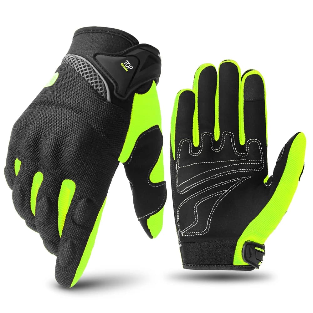 Guanti da moto a dita intere da uomo Guanti da equitazione da moto traspiranti da donna Guanti da motociclista da motocross con funzione touch anticaduta
