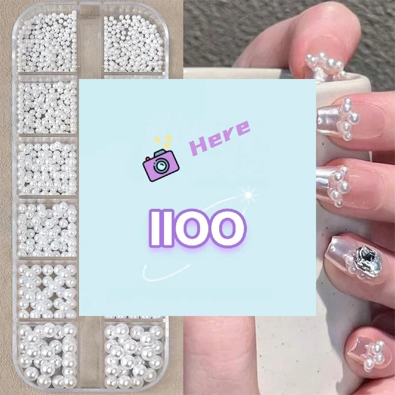 【IIOO】12 Griglie di Perle Metalliche Semisferiche Argento Lucido, Borchie per Unghie, Decorazioni Y2K