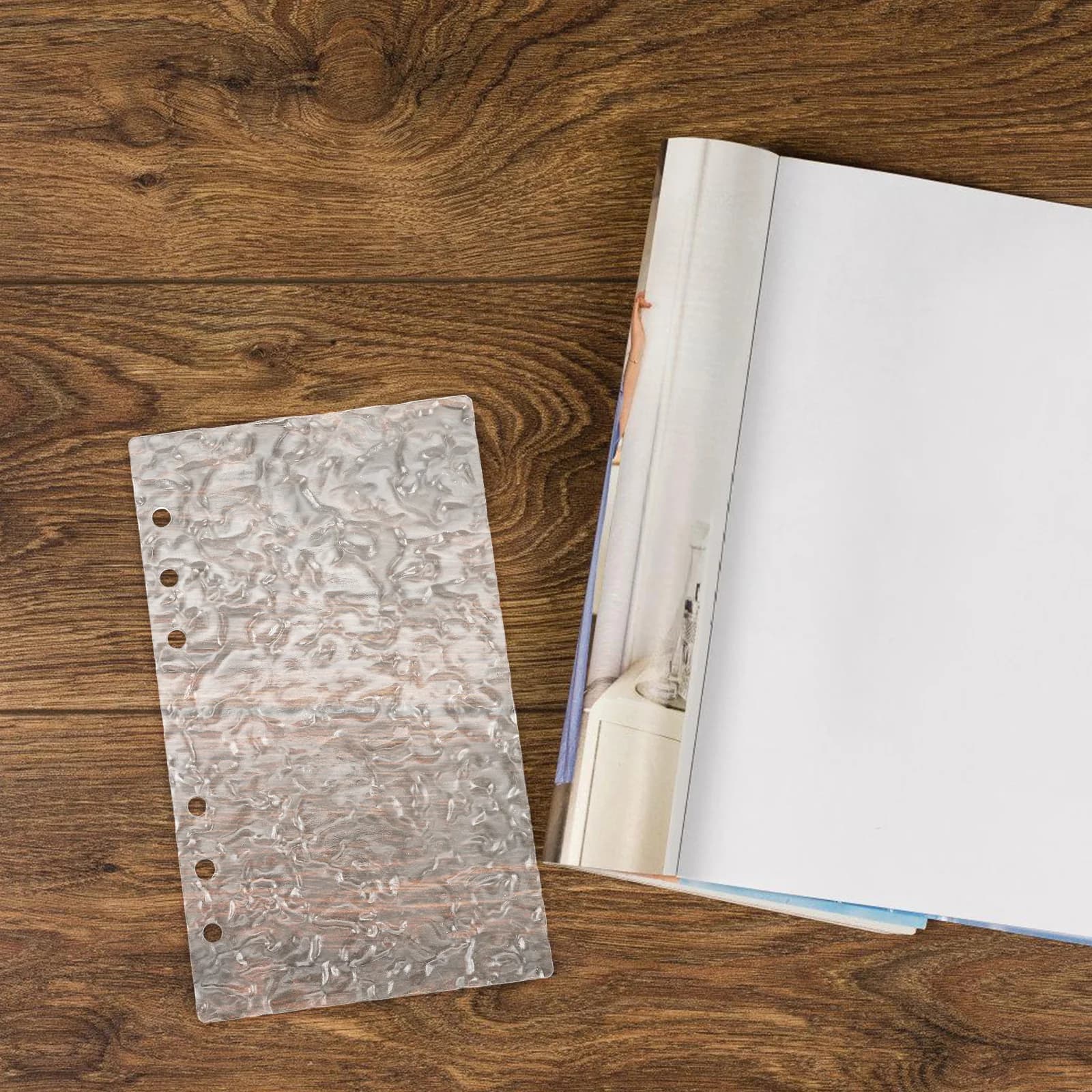 Copertina raccoglitore per notebook a fogli mobili in acrilico trasparente A6 Planner ricaricabile Shell Organizer per copertina con rilegatura a spirale per ufficio per studenti