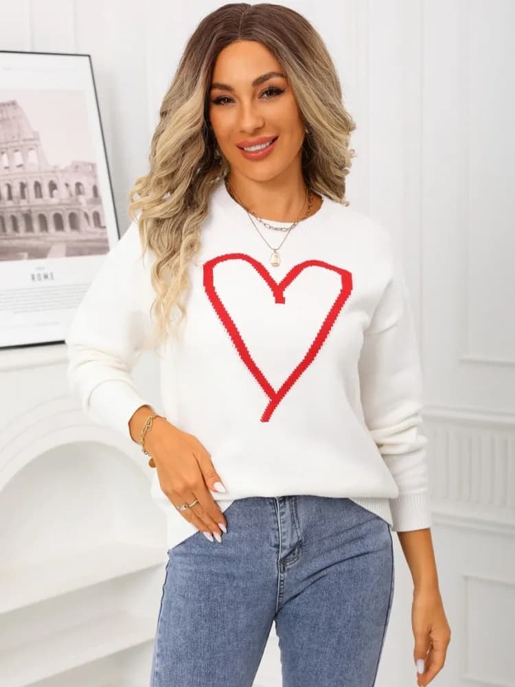 2025 Autunno Donna Ruffles Maglione Manica lunga Lavorato a maglia Bottoming Stripe Pullover Donna Casual Maglione invernale Maglione Sueter Mujer