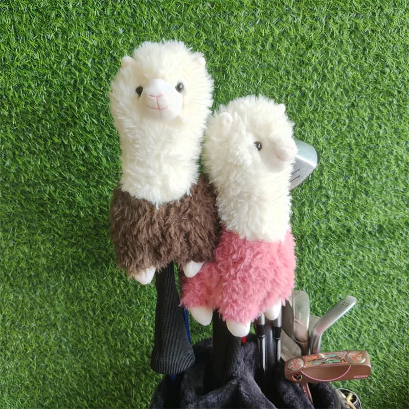 Alpaca Golf Fairway Wood Headcover Plush Woods Blade Putter Head Cover For Men Women
