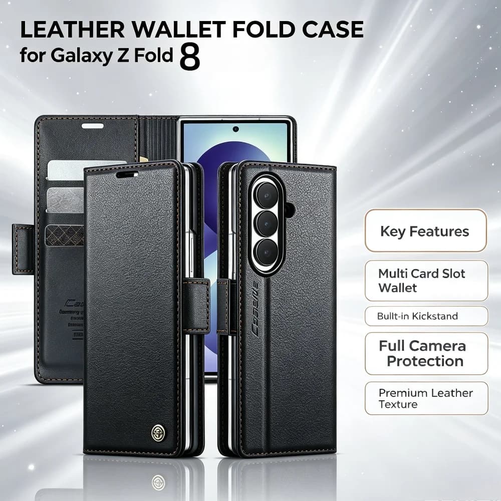 Business Luxury Leather Case For Samsung Galaxy Z Fold 8 Ultra 7 6 5 Flip Wallet Card Slot Stand RFID Blocking Shockproof Cover