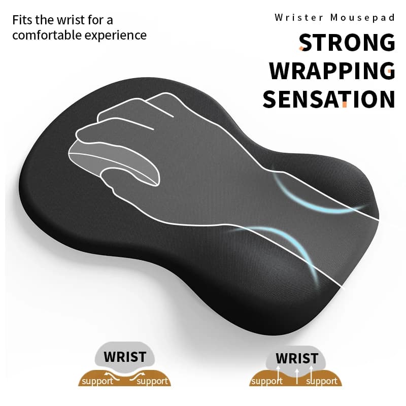 Comodo poggiapolsi per tappetino per mouse, supporto ergonomico per il polso, tappetino per mouse in gel per alleviare il dolore al polso, laptop, computer, ufficio
