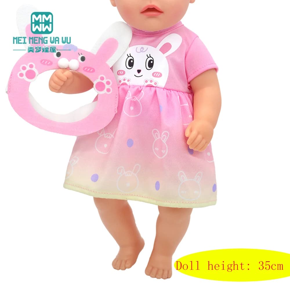 Vestiti per bambole da 36 cm e 14 pollici Set di moda per bambole appena nate, pigiami, abiti, abiti da ballo, abiti da regalo per ragazze